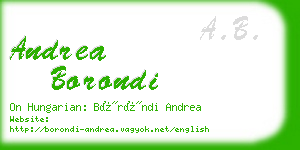 andrea borondi business card